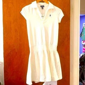 Girls off white Polo dress.